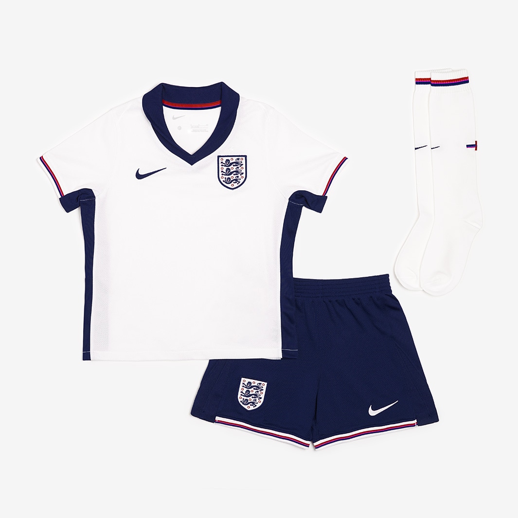 Nike England 2024 Little Kids Dri-FIT Stadium Home Kit - White/Blue ...