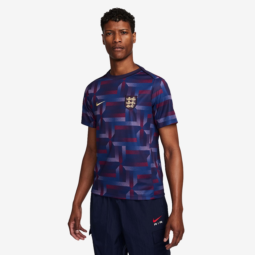 Nike England 2024 Dri-FIT Academy Pro Pre-Match SS Top - Purple Ink ...