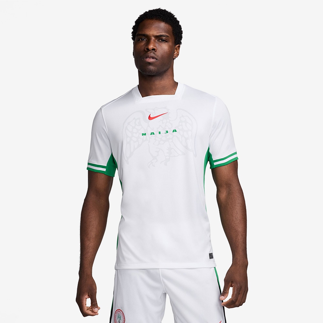 Nike Nigeria 2024 Dri-FIT Stadium SS Home Shirt - White/Lucky Green ...