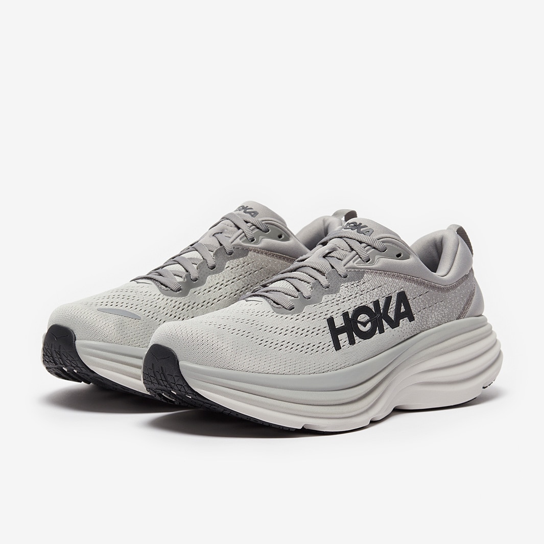 Hoka Bondi 8 - Sharkskin/Harbor Mist - Trainers - Mens Shoes | Pro ...