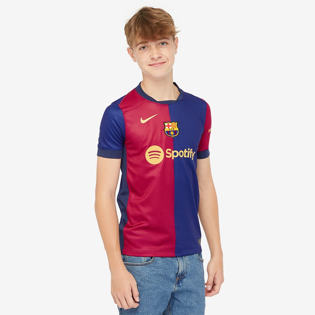 Nike FC Barcelona 23/24 Kids Dri-FIT Stadium SS Home Shirt - Deep Royal ...