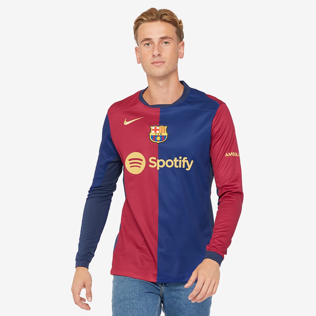 Nike FC Barcelona 24/25 Dri-FIT Stadium LS Home Jersey - Deep Royal ...