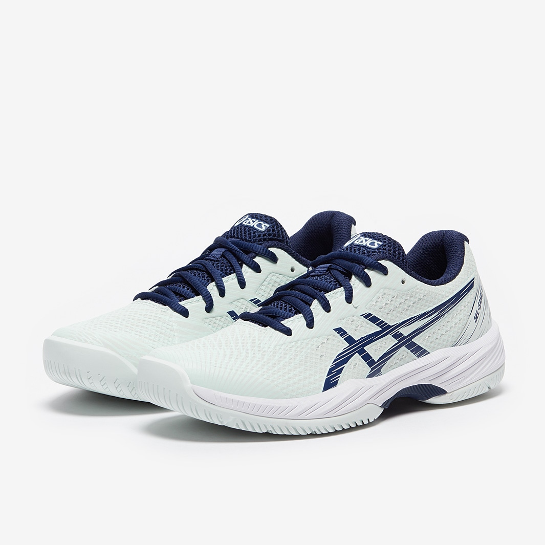 Asics Gel Game 9 Womens Tennis Shoe - White/Sun Coral