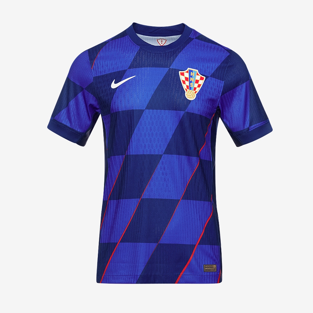 Nike Croatia 2024 Dri-FIT ADV SS Away Match Shirt - Blue - Mens Replica ...