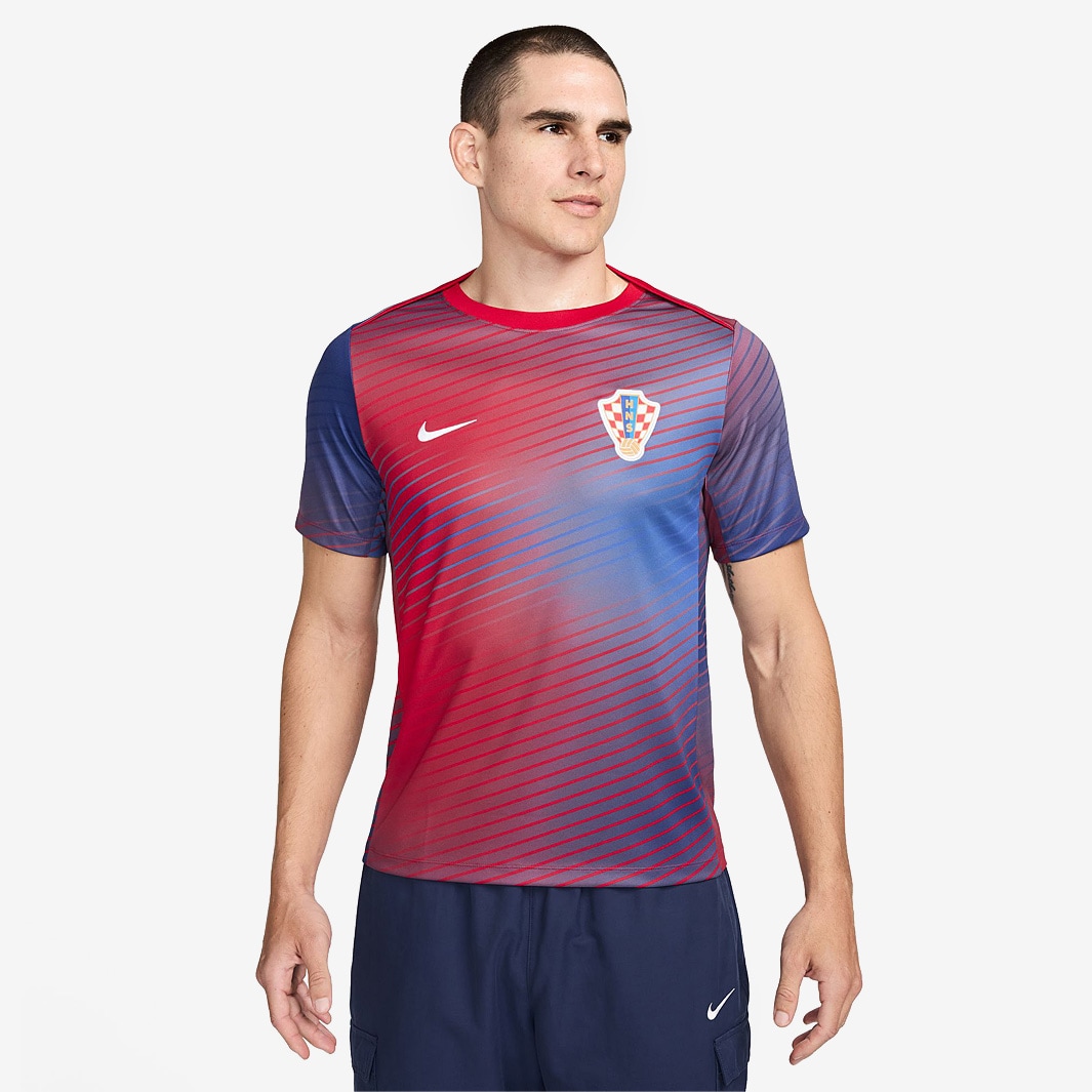 Nike Croatia 2024 Dri-FIT Academy Pro SS Top - Blue - Mens Replica ...