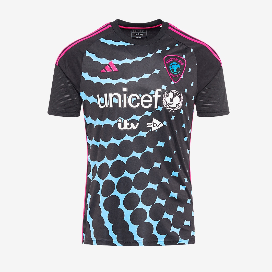 adidas Soccer Aid 2024 World XI Shirt - Black/Pink/Blue - Mens Replica ...