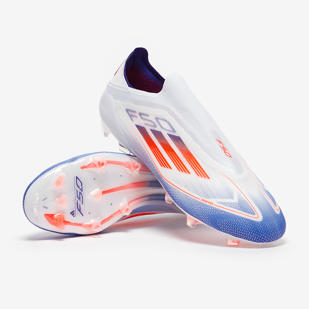 Adidas F50 Elite Laceless Firm Ground Ftwr White Solar Red Lucid Blue 