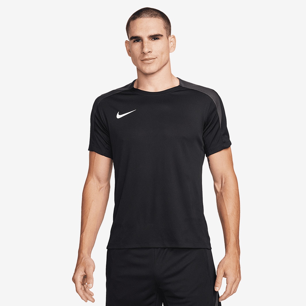 Nike Dri-FIT Strike SS Top - Black/Black/Anthracite/White - Mens ...