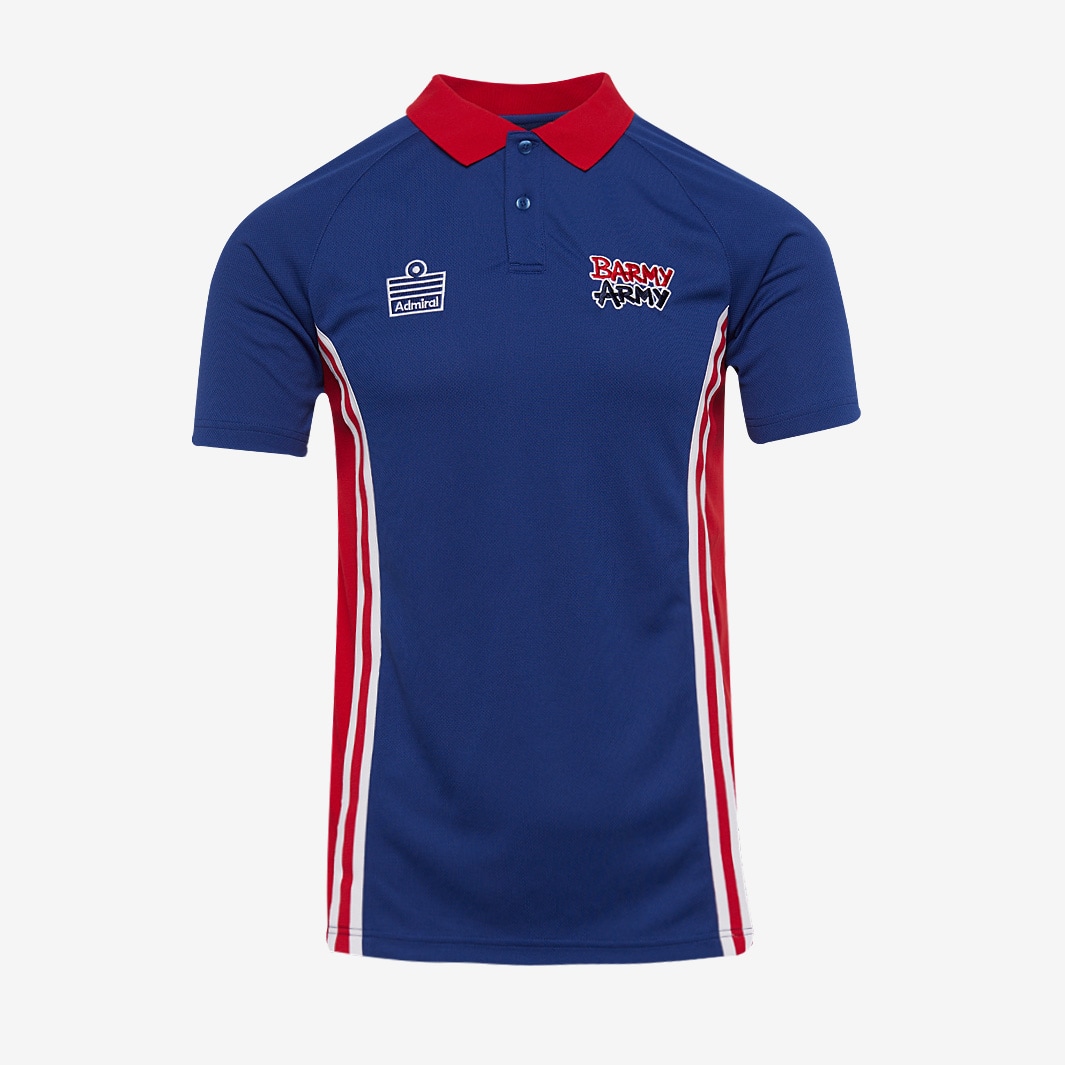 Admiral Barmy Army Polo Shirt Navy/Red/White Partner Clubs