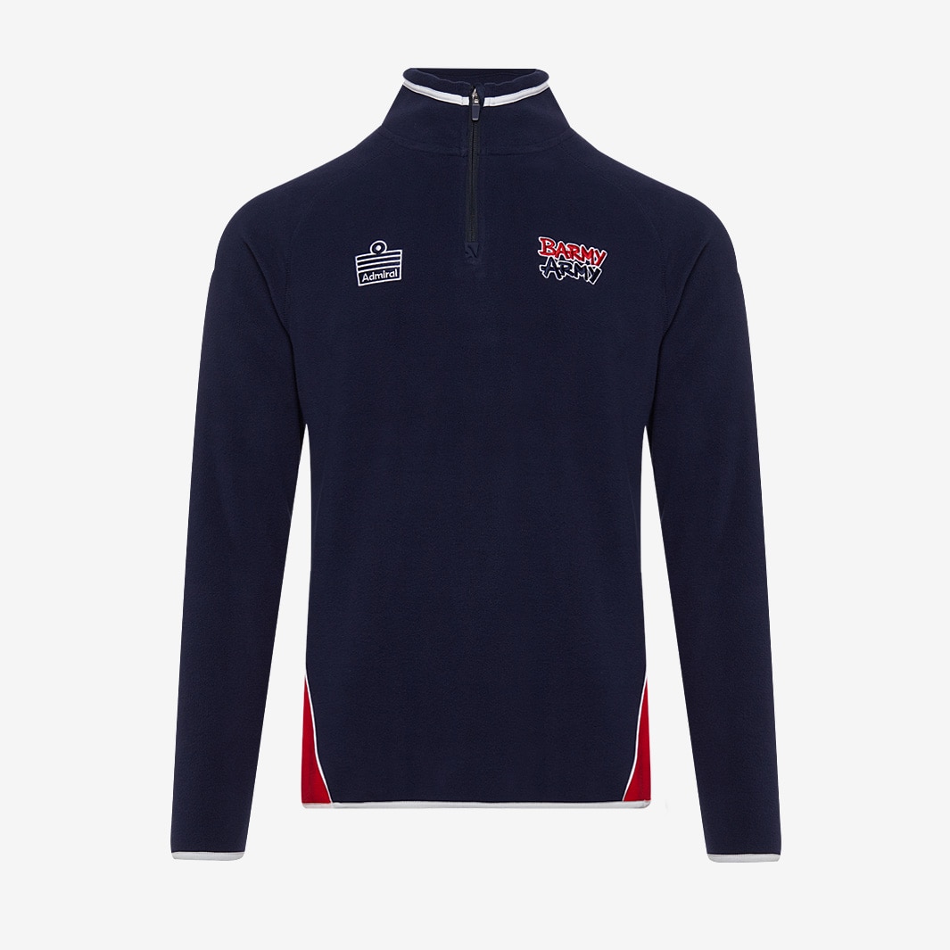 Admiral Barmy Army 1/4 Zip Fleece Red/Navy/White Partner Clubs