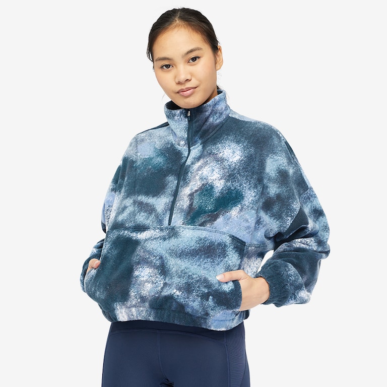 Nike Womens One Therma-FIT Half Zip Long Sleeve Top - Armory Navy/Armory Navy - Womens Clothing | Pro:Direct Running