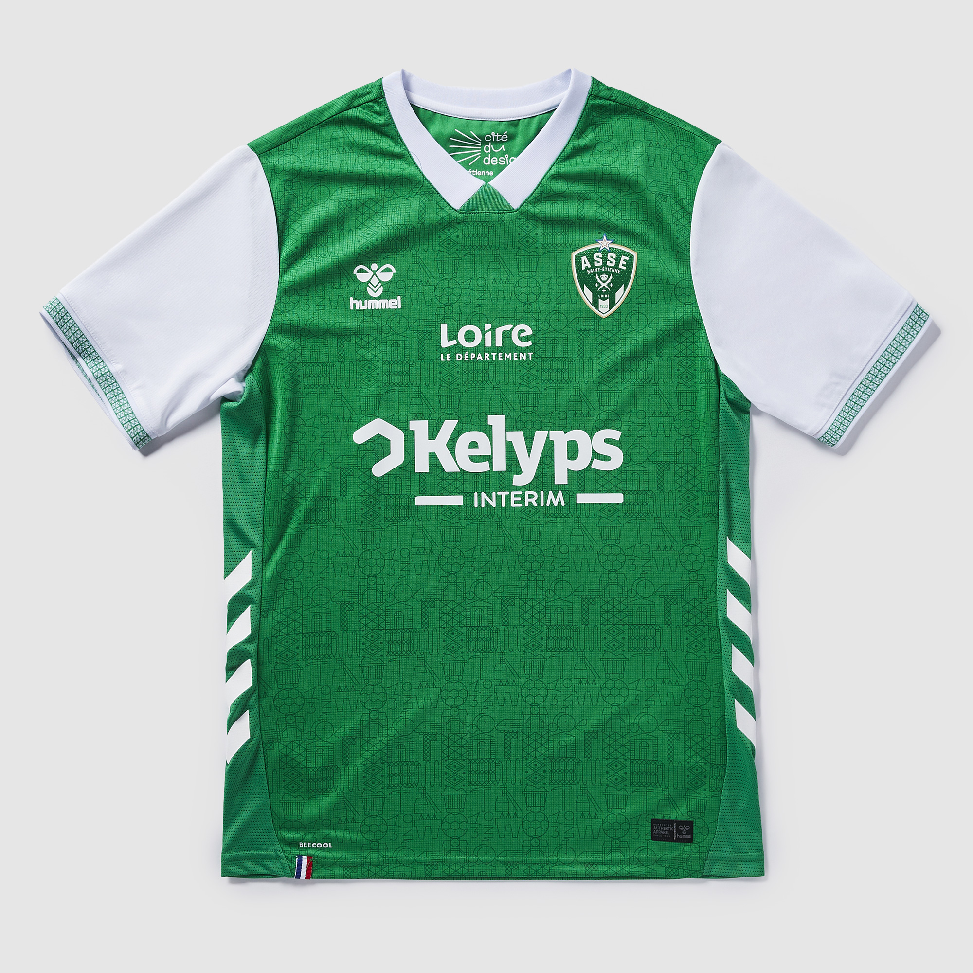Hummel Men's Green As Saint Etienne 25 26 Home Shirt Medium