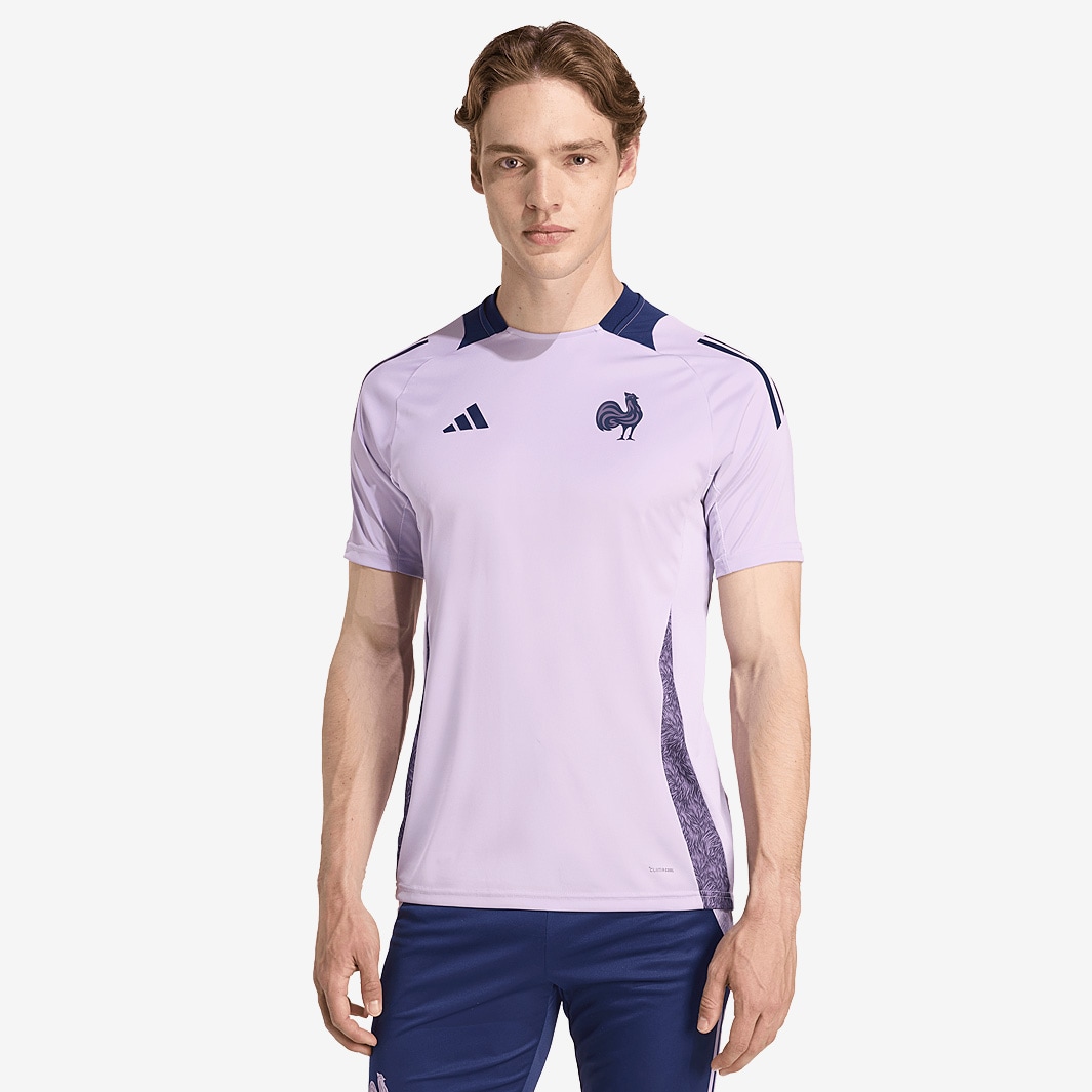 玄関先迄納品 - Tee Perfomance 25/26 France adidas Power Mens - Plum 陸上用シャツ