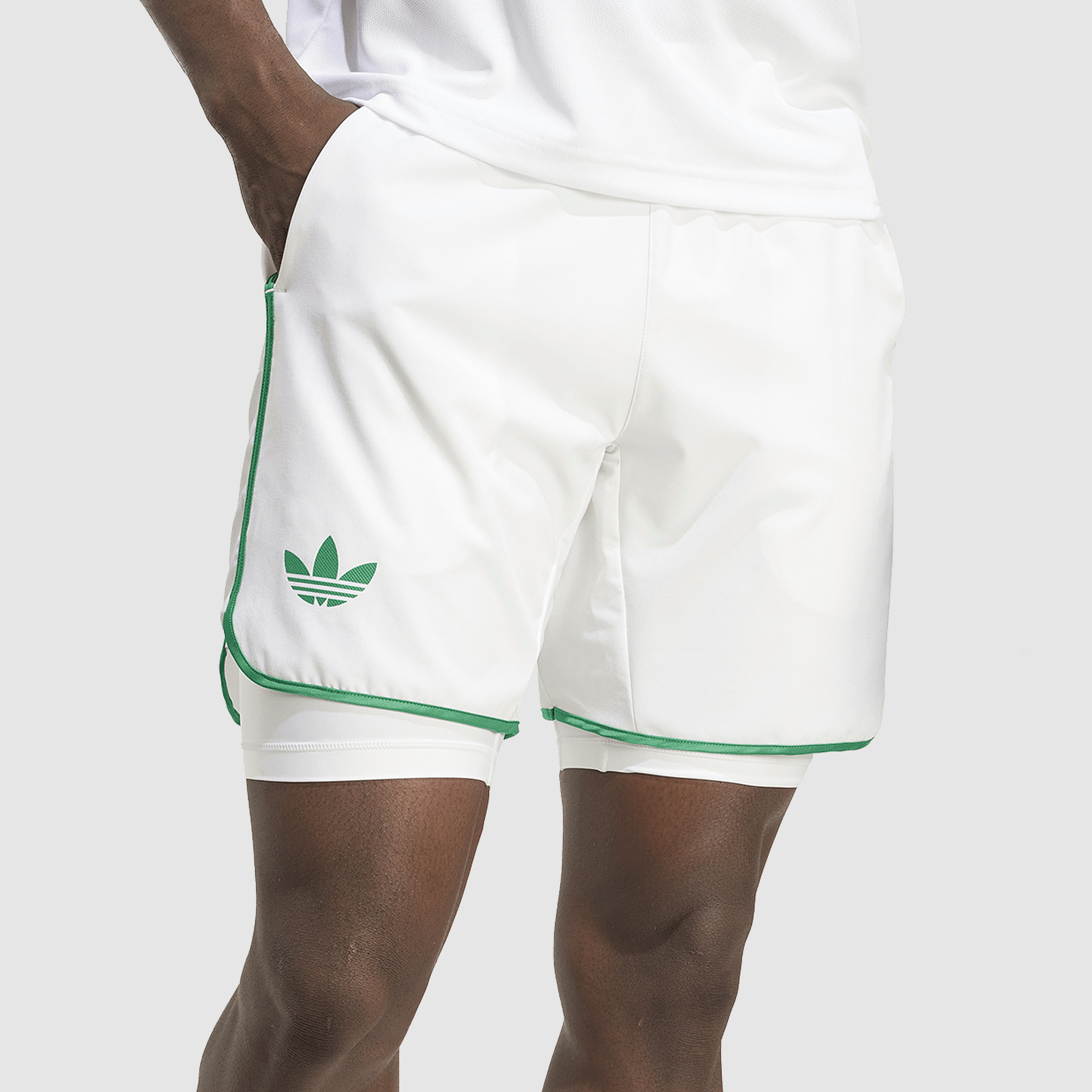Adidas Originals Wimbledon 2 In 1 Tennis Short Pro White