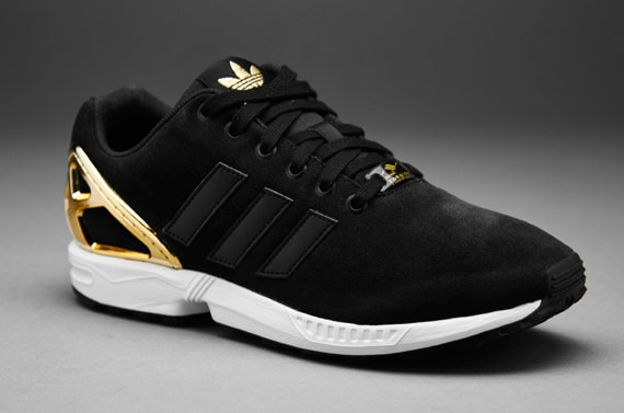 spanning Gewoon vrouw Womens Shoes - adidas Originals Womens ZX Flux - Core Black / Gold Met |  Pro:Direct Soccer