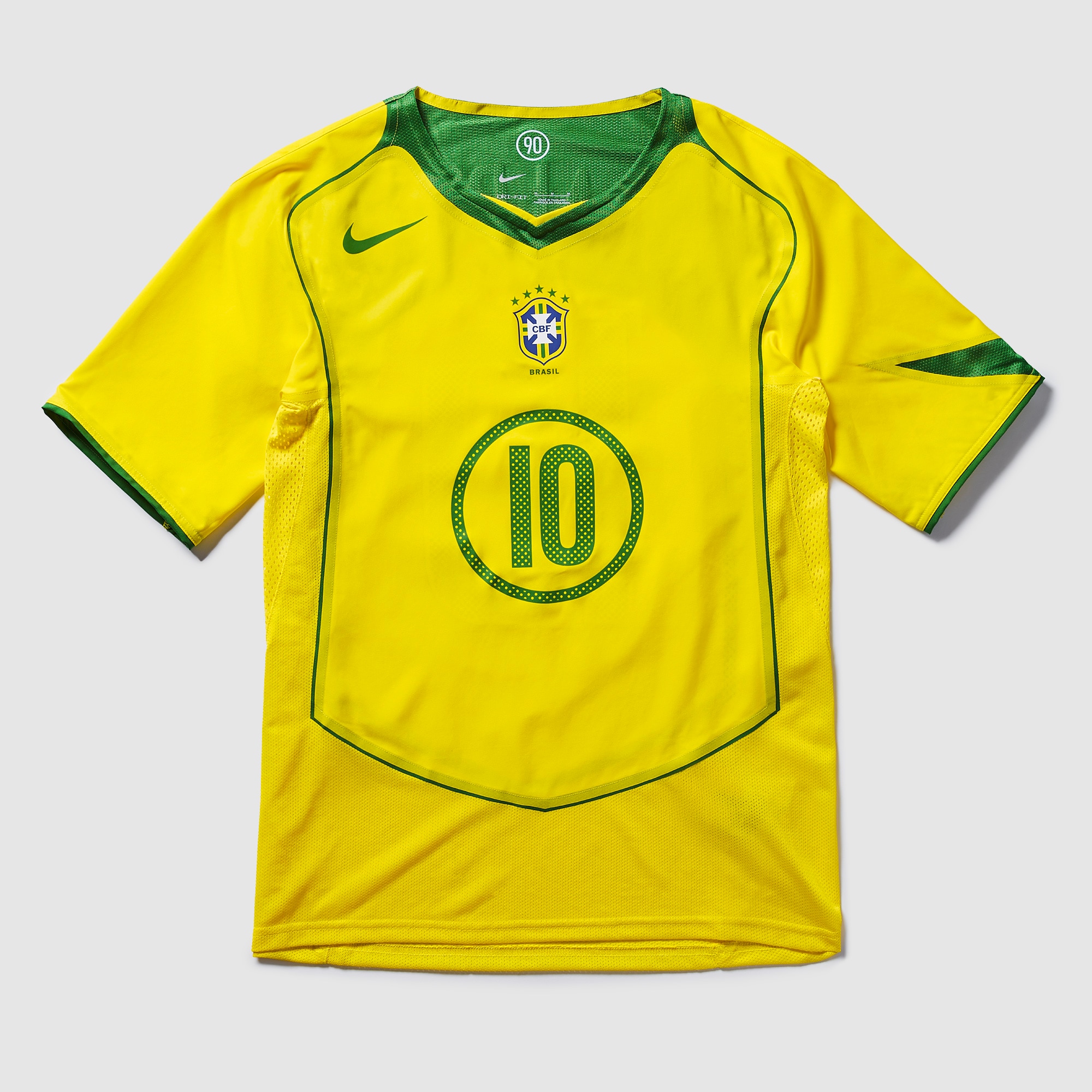 ウェア Ronaldinho Nike Brazil 2004 Re-Issue Shirt With Ronaldinho 10 - Opti