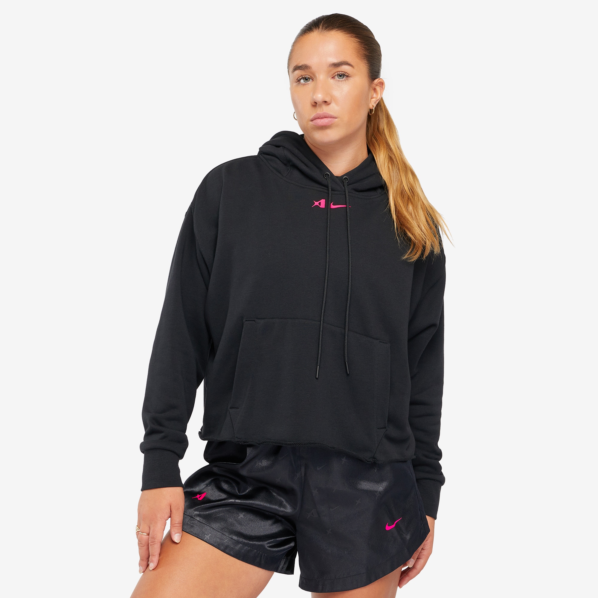 Nike Womens A'ja Wilson Signature Hoodie Black/Laser Pink