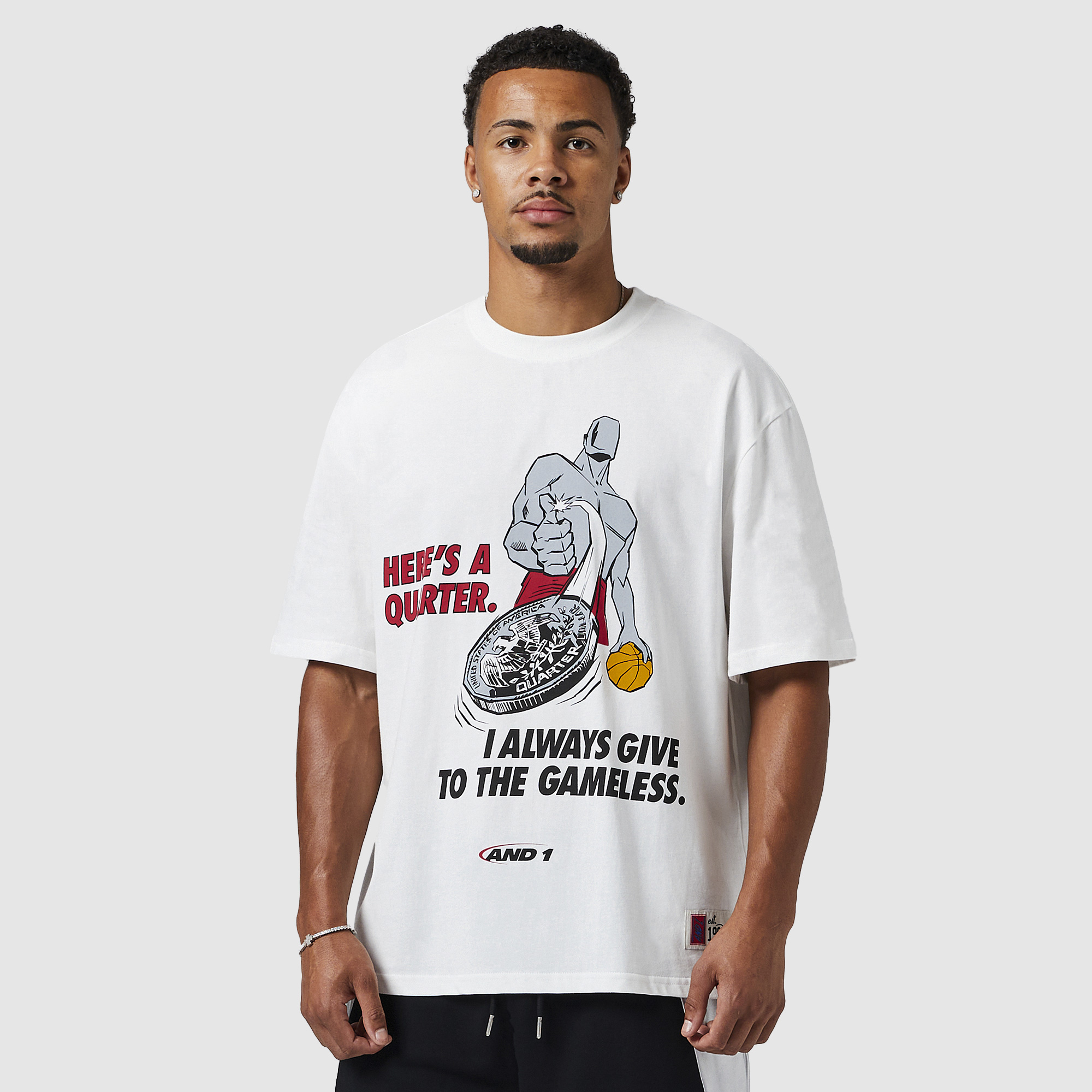 And1 Gameless Trash Talk T Shirt White