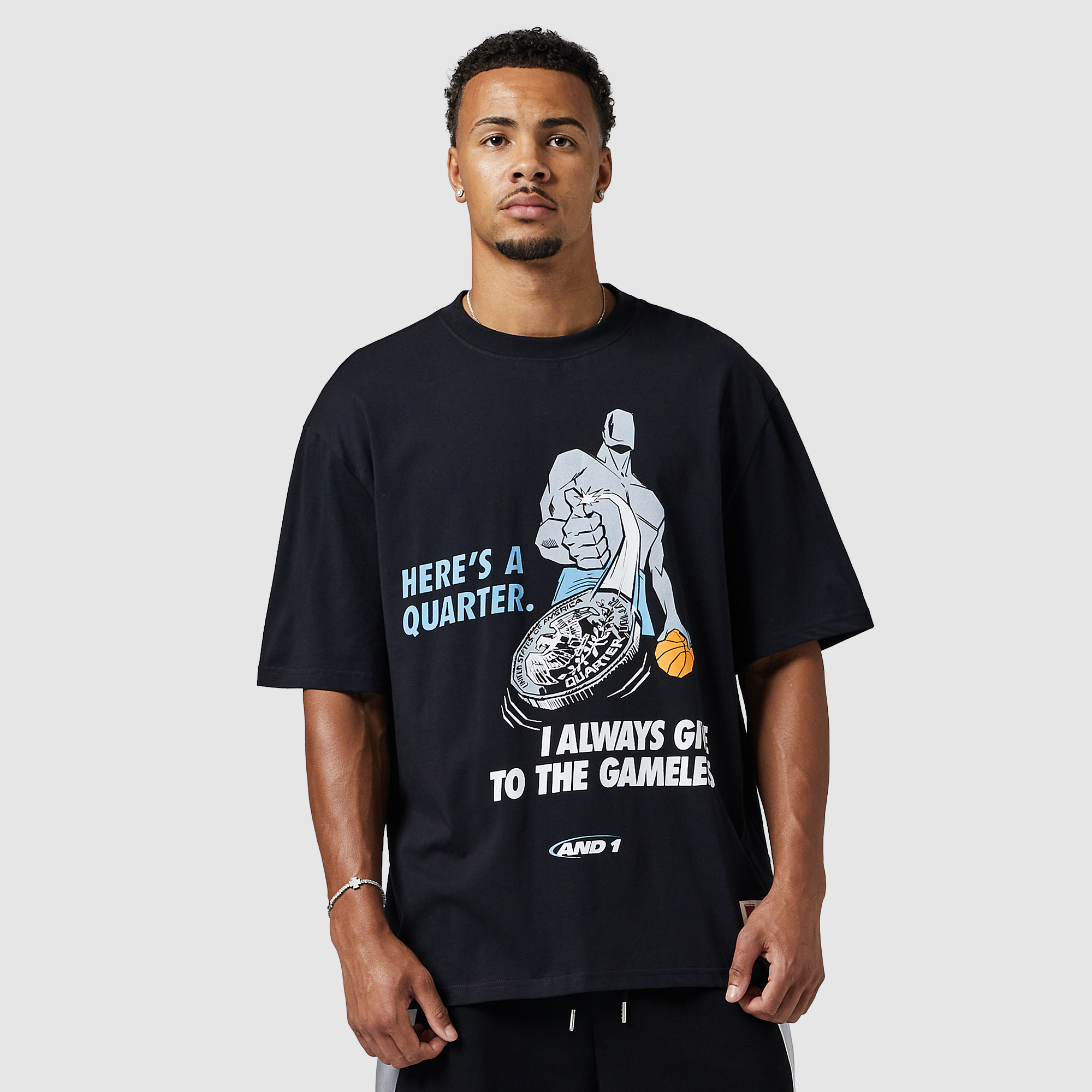 And1 Gameless Trash Talk T Shirt Black