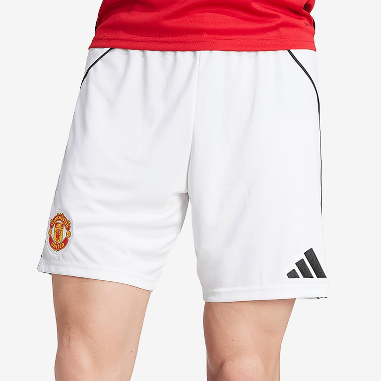adidas Manchester United 25/26 Home Shorts White Mens Replica