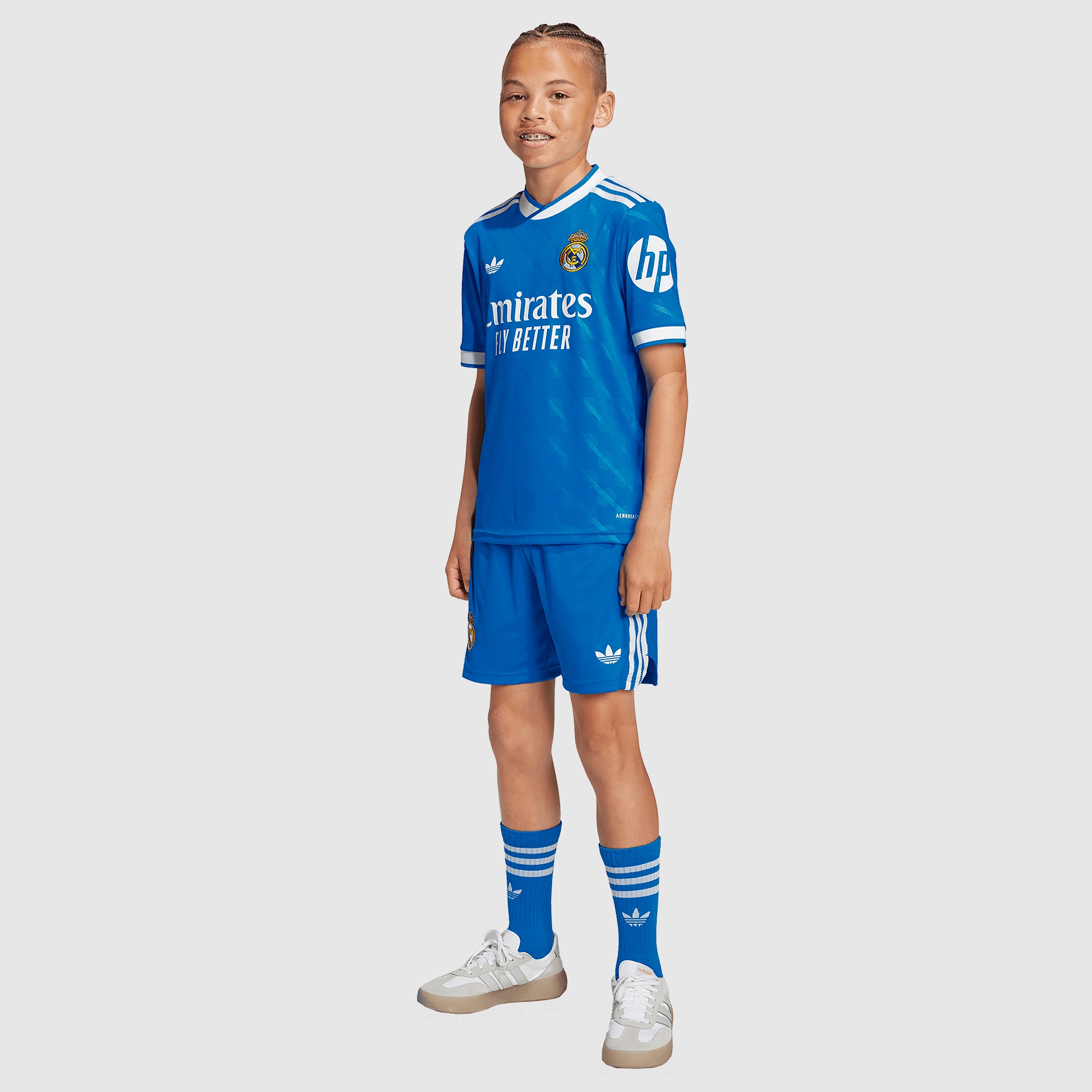 adidas Originals Real Madrid 25/26 Kids Third Kit Bluebird