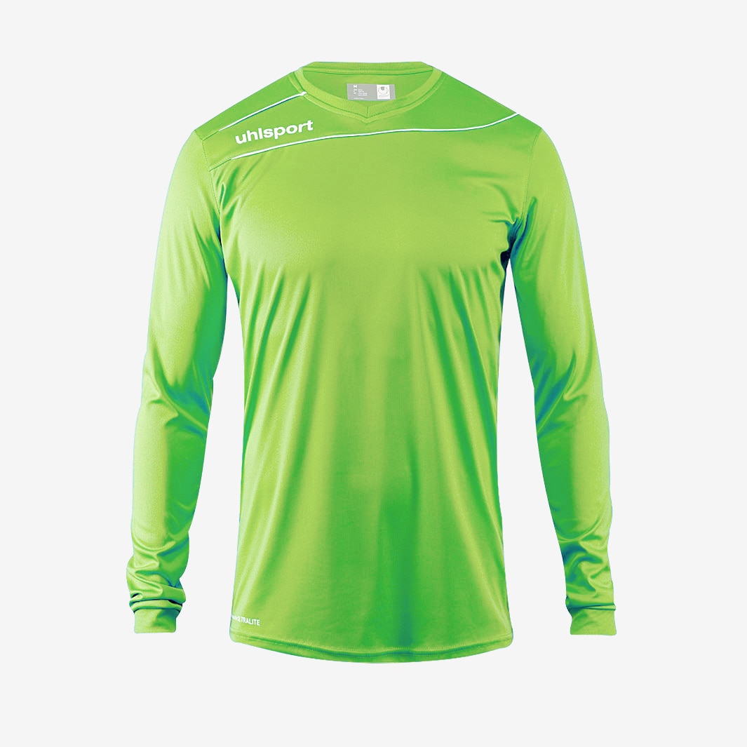 Uhlsport Stream 3.0 LS Jersey - Mens Football Teamwear - Green Flash ...
