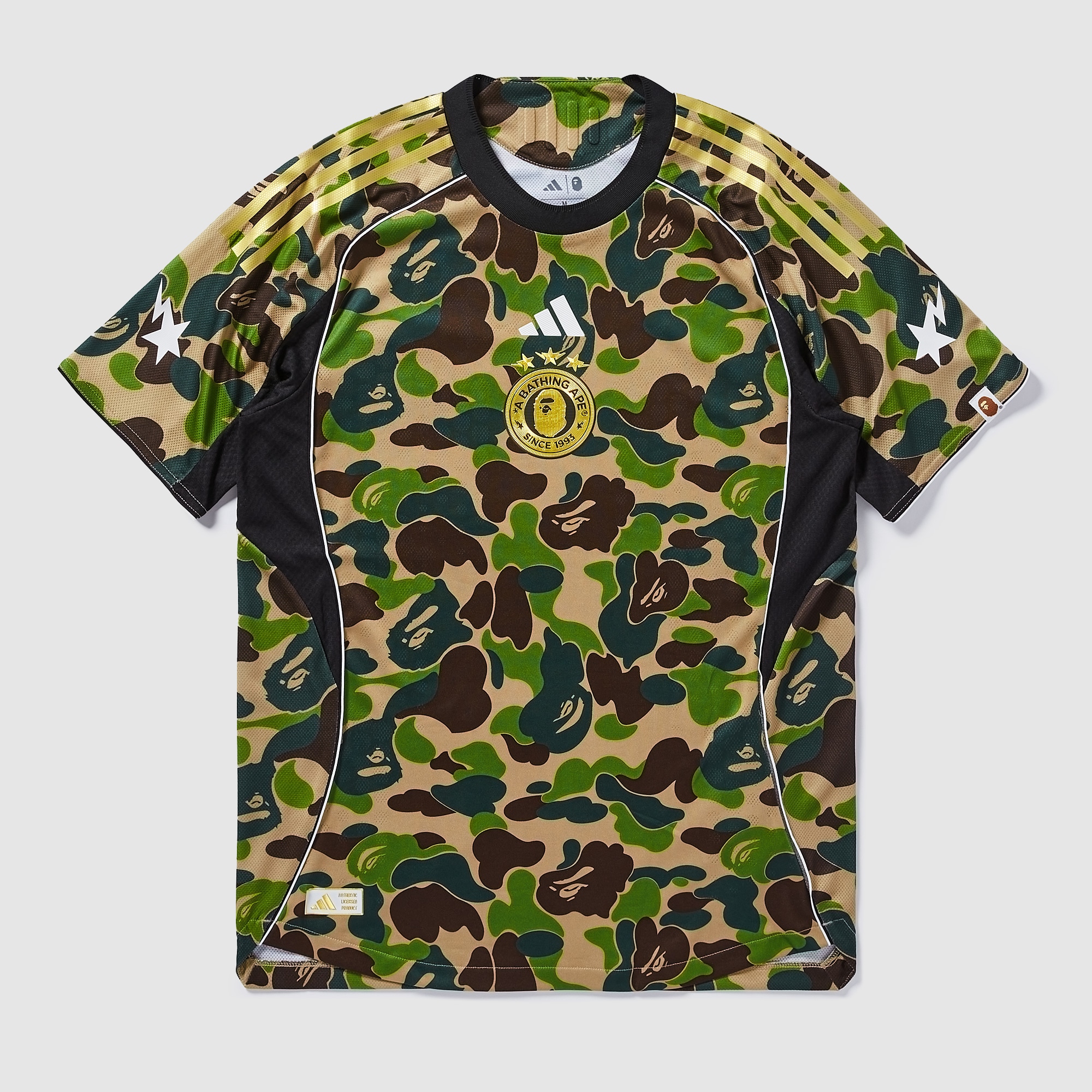 adidas Originals x BAPE Shirt Crew Green Mens Clothing Pro