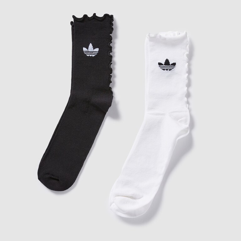adidas Originals Pair Ruffle Socks White/Black Socks
