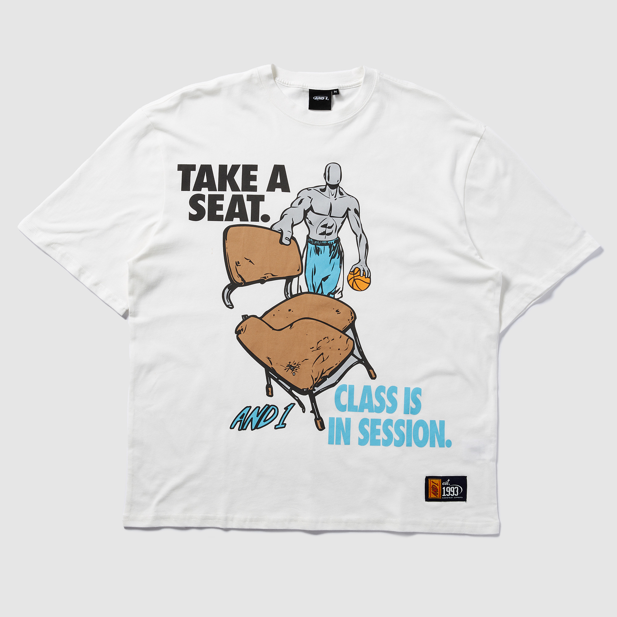 And1 Class In Session Trash Talk T Shirt White