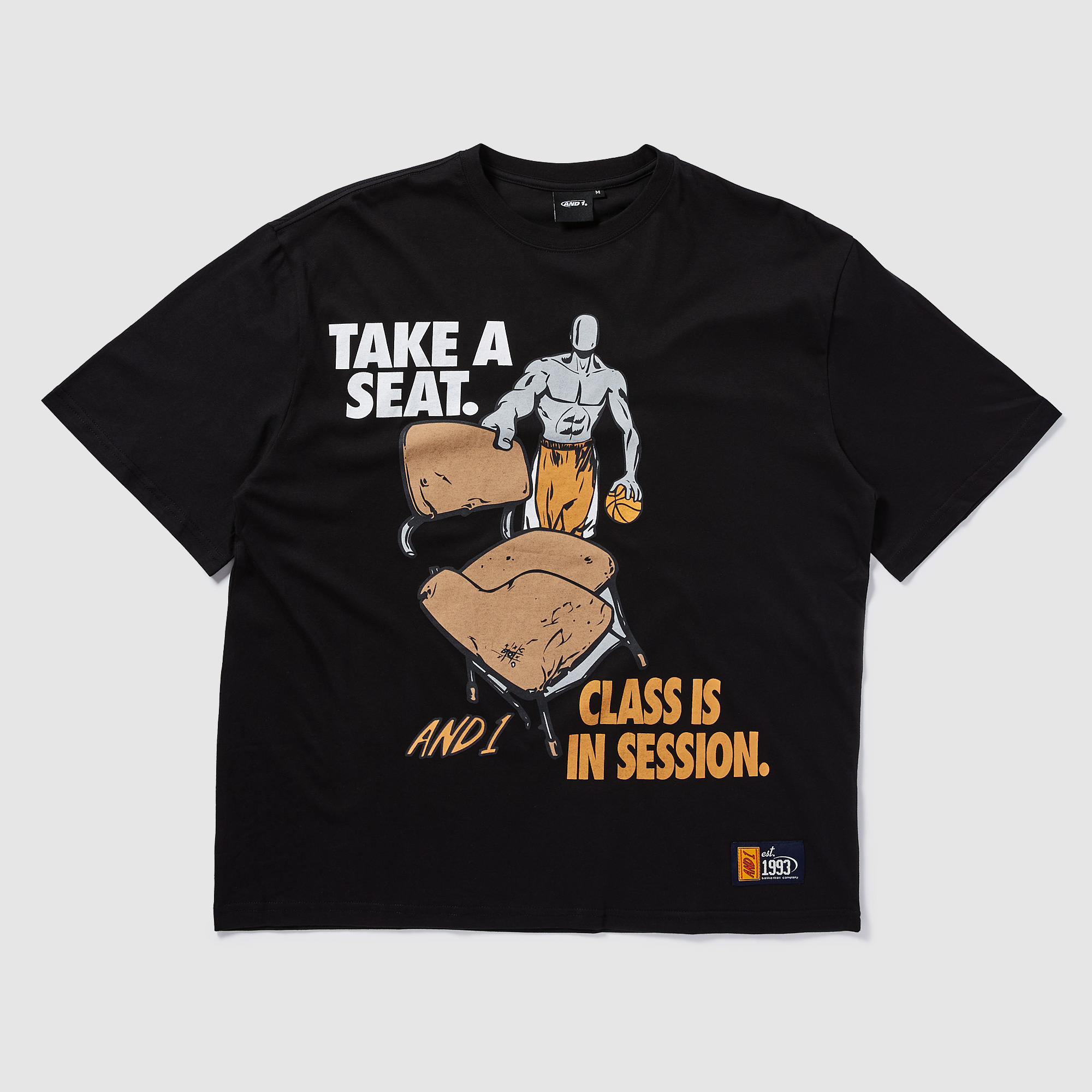 And1 Class In Session Trash Talk T Shirt Black