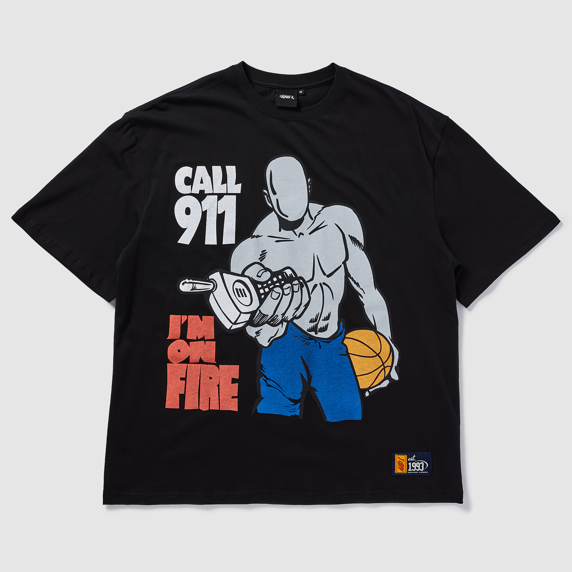 And1 On Fire Trash Talk T Shirt Black
