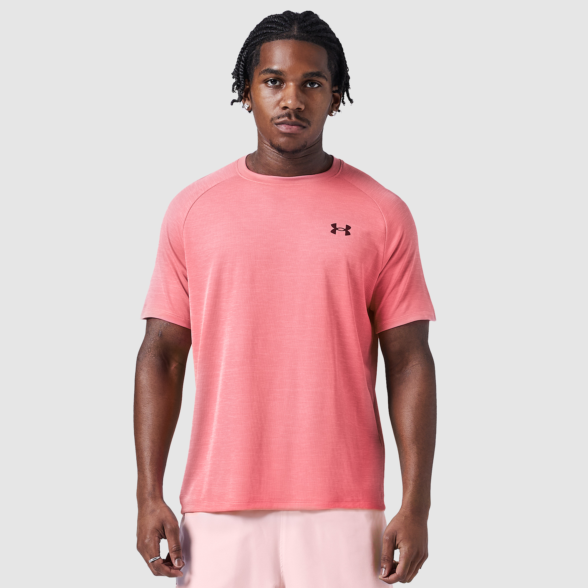 Under Armour Tech Textured T Shirt Pink
