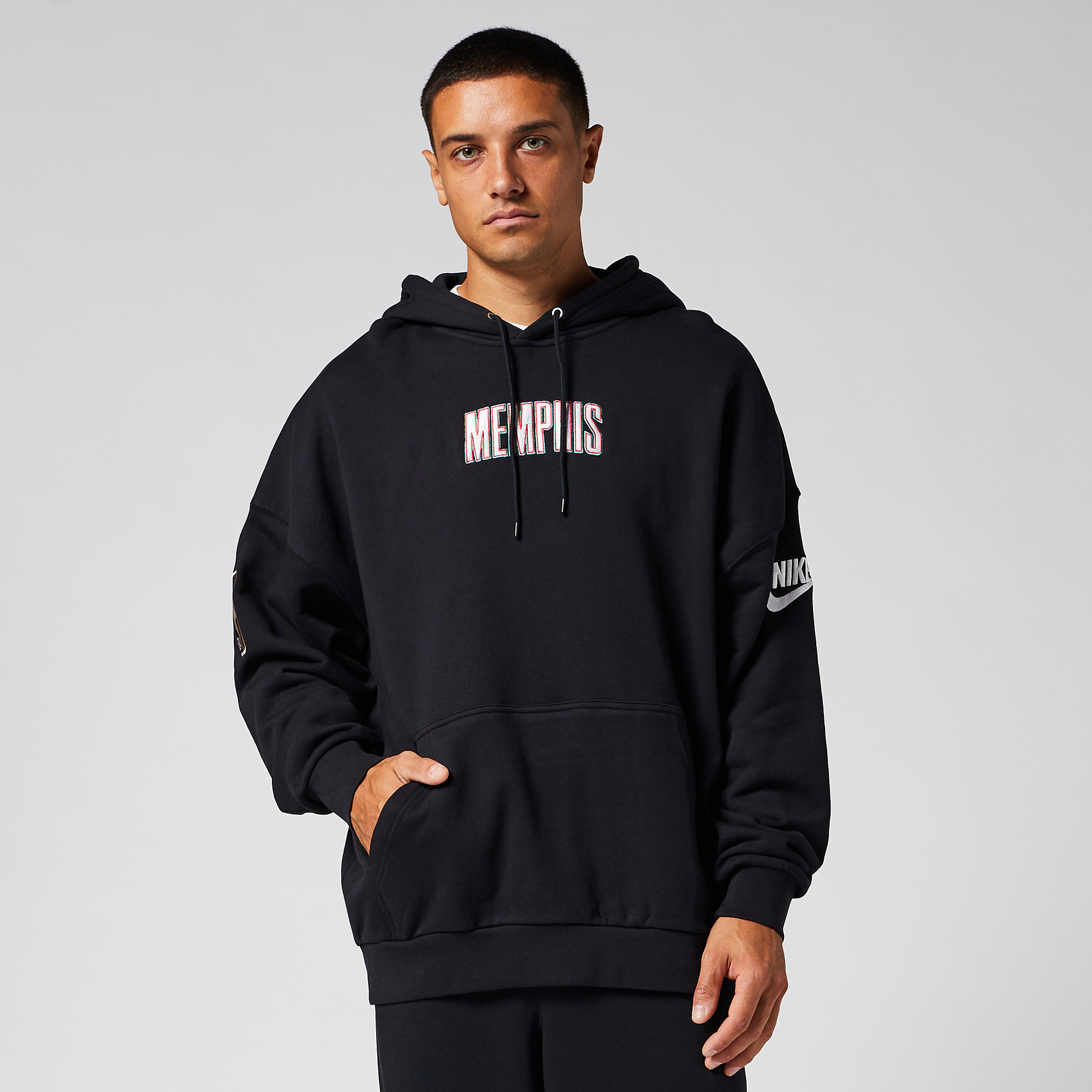 Nike Nba Memphis Grizzlies Hardwood Classics Club Pullover Hoodie Black