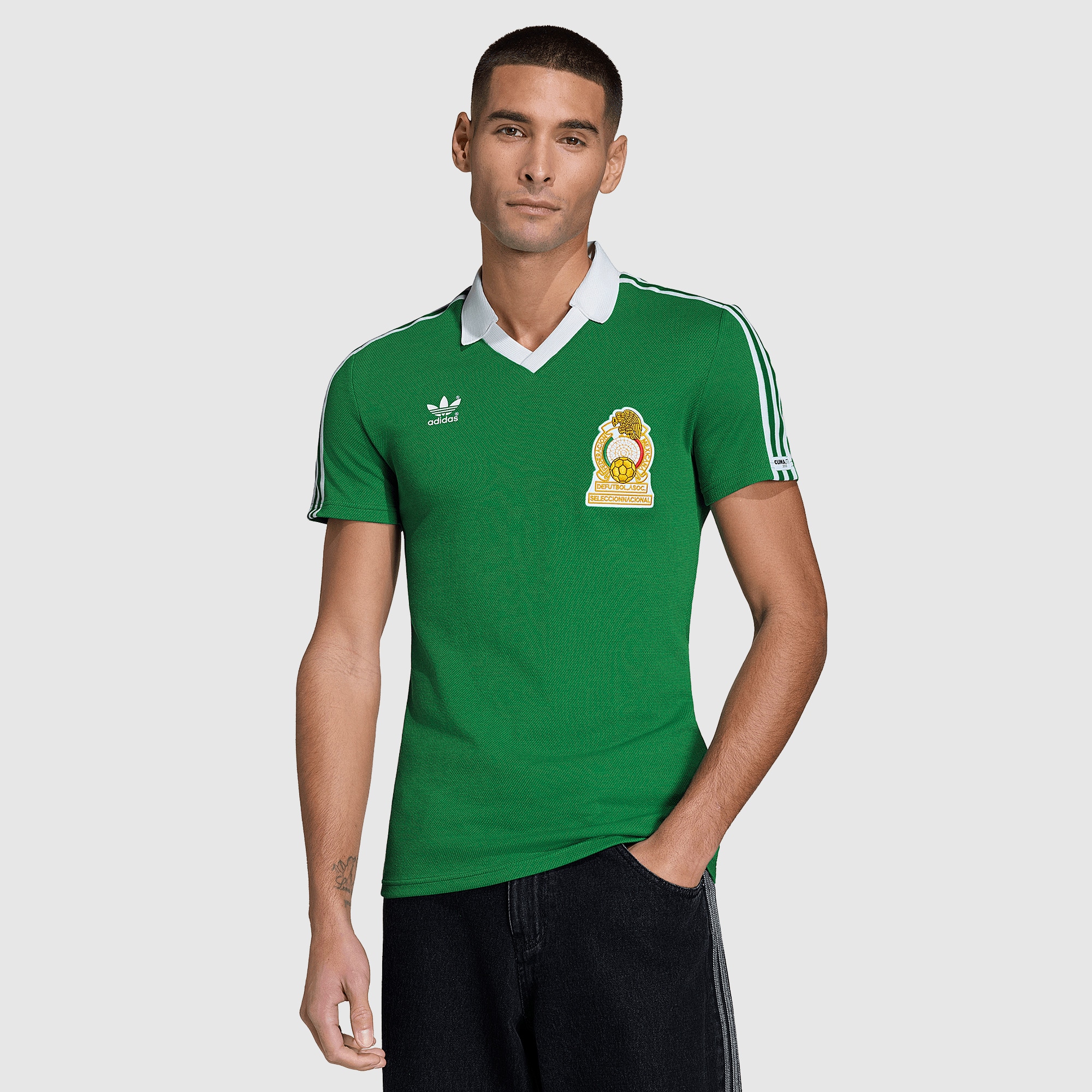 adidas Originals Mexico 1986 Home Shirt - Green - Mens Replica