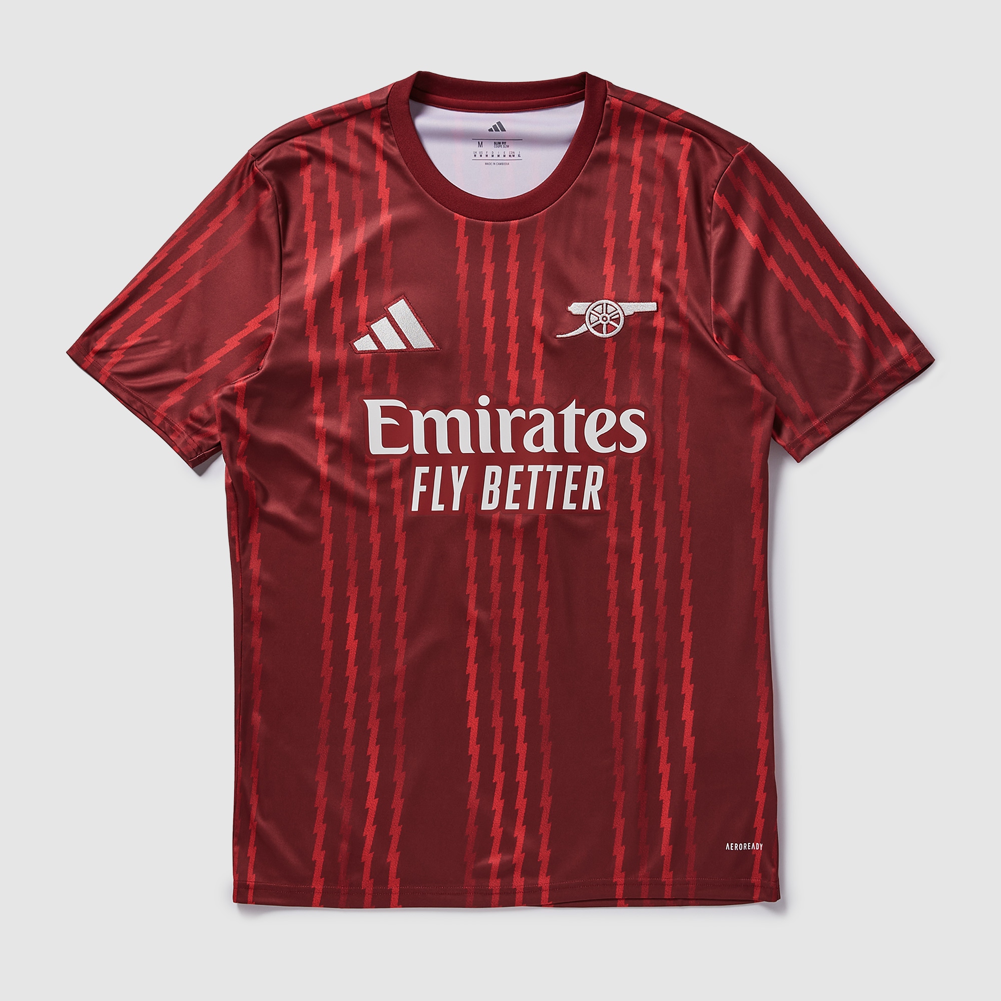 adidas Arsenal 25/26 Pre-Match Shirt - Team Coll Burgundy 2/Pure