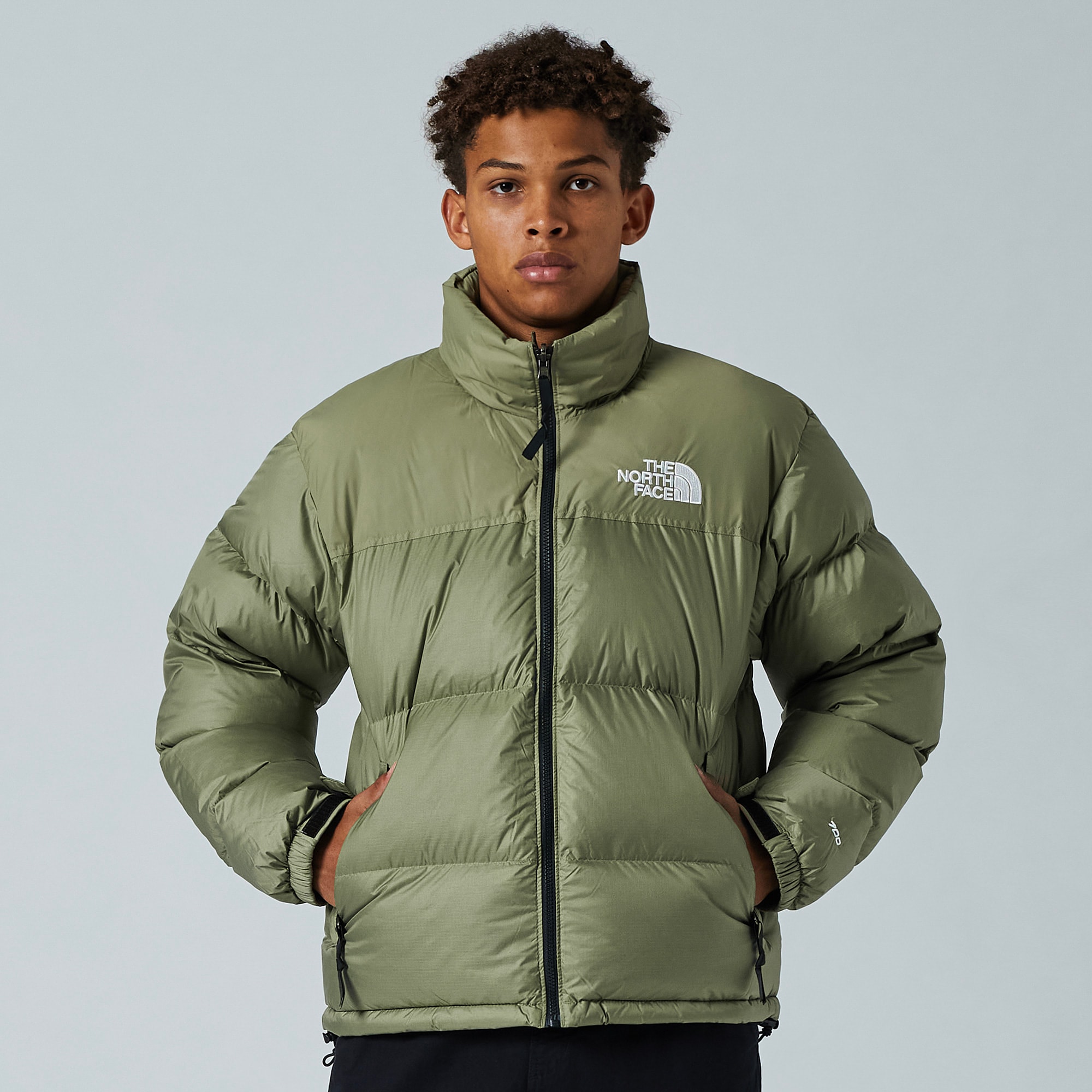 The North Face 96 Retro Nuptse Jacket Bark Mist Tops Mens
