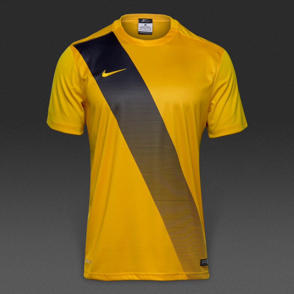 Nike SS Jersey - Mens Football Teamwear - University Gold/Black/University Gold | Soccer