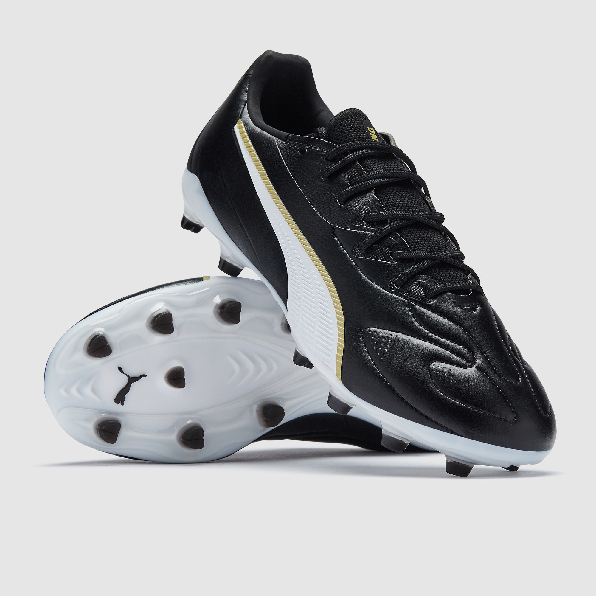 Puma King 20 Match FG/AG -Schwarz/Weiß/Gold