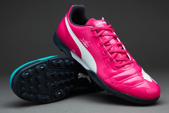 Cielo objetivo Esperar Puma evoPOWER 4 TT -Zapatillas de fútbol-Rosa-Azul-Blanco | Pro:Direct  Soccer