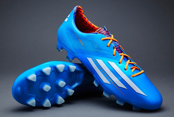 adidas F50 adizero TRX -Botas de fútbol-Terrenos duros-Azul-Blanco-Naranja | Pro:Direct Soccer