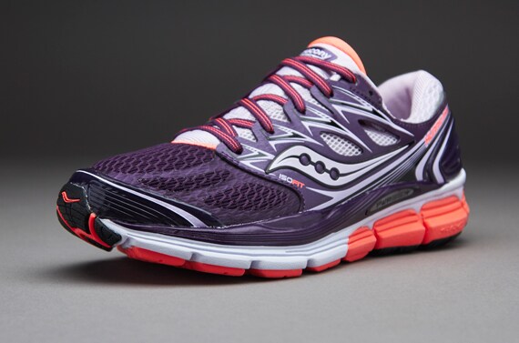 Saucony Womens Hurricane ISO Womens Shoes Purple Coral Lavender Pro Direct Running