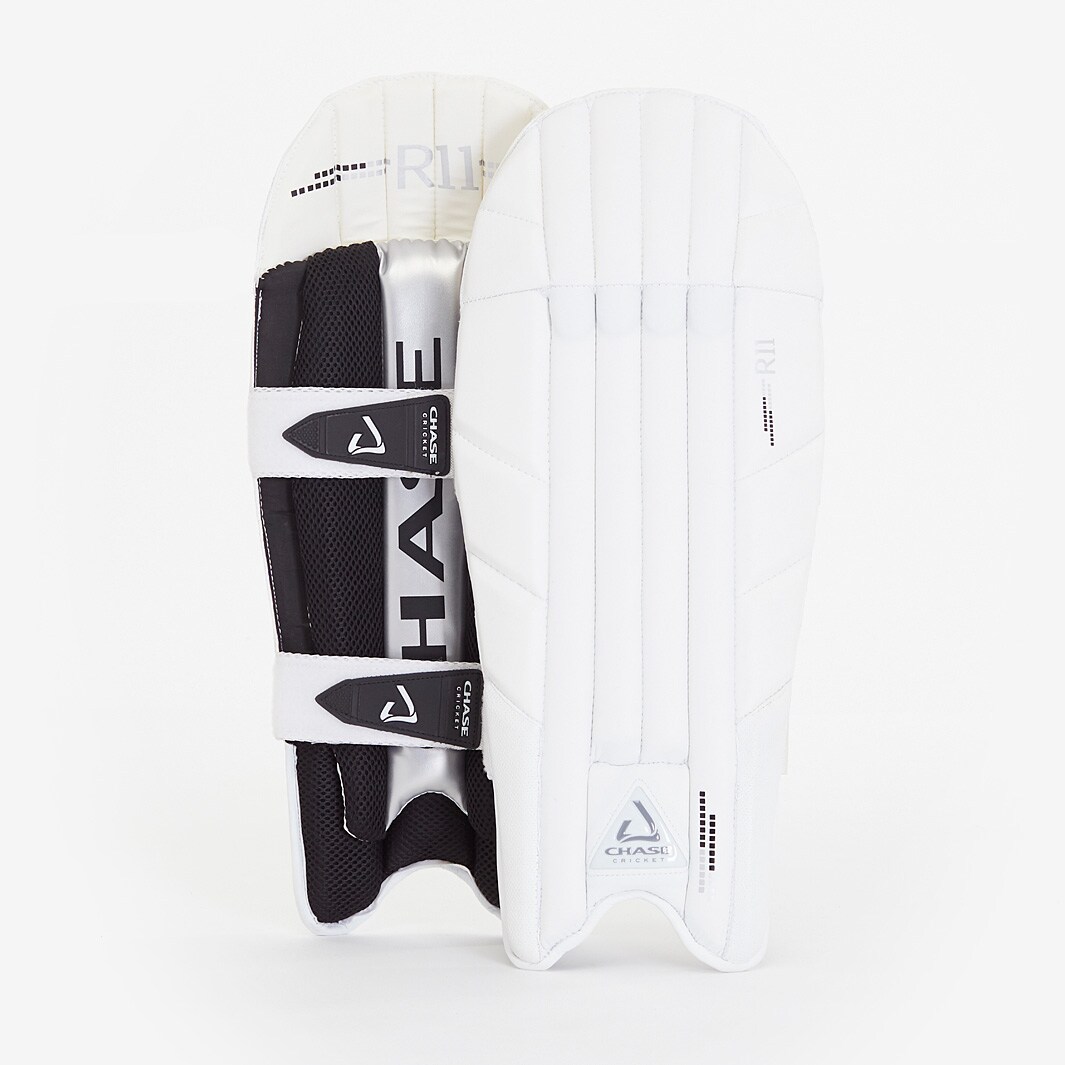 Chase R11 Junior Wicket Keeping Pads Wicket Keeping Equipment White