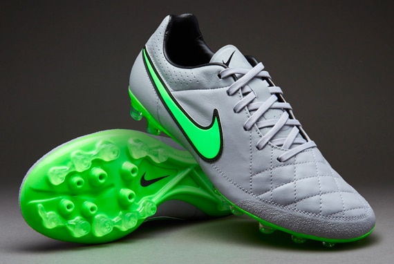 Nike Tiempo Legacy - Botas de futbol-Cesped artificial-Gris-Verde-Negro Pro:Direct Soccer