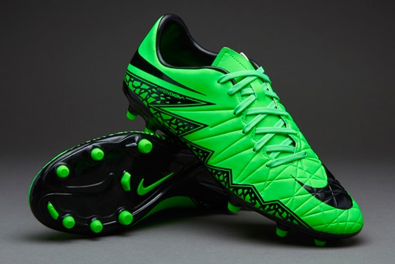 Nike Hypervenom Phelon FG Botas de futbol- Terrenos firmes-Verde-Negro | Soccer