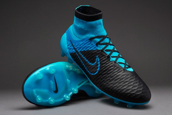 velordnet Milepæl indlæg Nike Magista Obra Leather FG - Mens Soccer Shoes - Firm Ground - Black/Turquoise  Blue/Blue Lagoon 