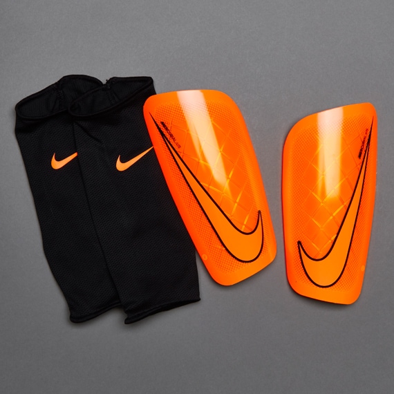 Nike Mercurial Lite Shinpads Soccer Shin Guards Total Orange/Bright Crimson/Total Orange