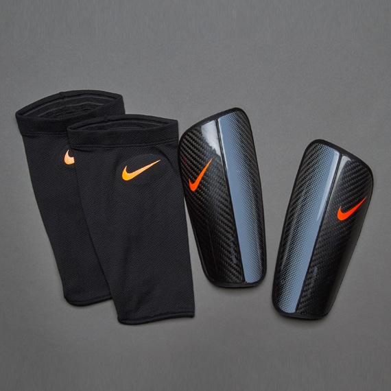 Espinilleras de futbol Nike- Espinilleras Nike Blade futbol -Negro-Gris-Naranja | Soccer