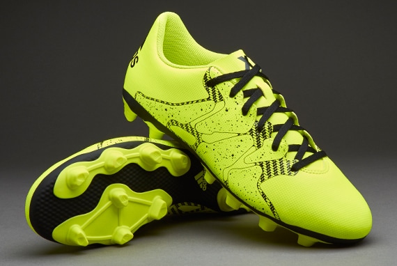 adidas X 15.4 FxG Soccer Cleats All Ground - Solar Yellow/Solar Yellow/Core