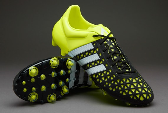 adidas FG-AG - Botas de Terrenos firmes y artificiales-Amarillo-Blanco-Negro | Pro:Direct Soccer