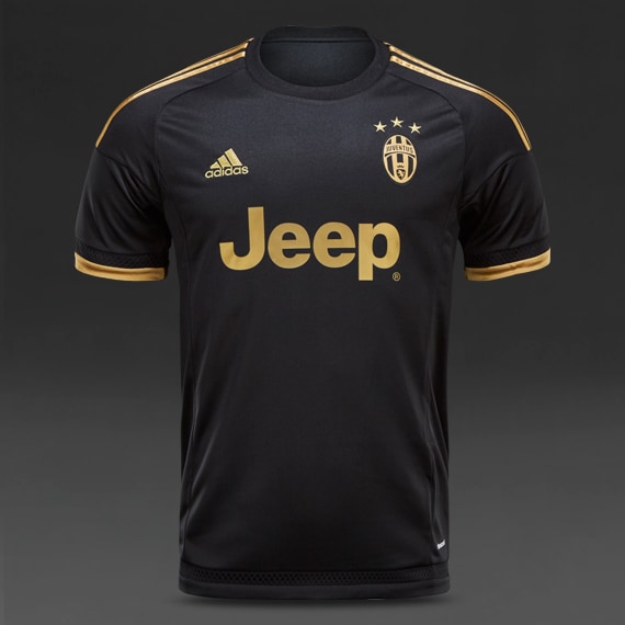 Moda Lubricar Partido Camiseta adidas Juventus 15-16 Tercera equipación-Camisetas de futbol  oficiales- Negro-Dorado | Pro:Direct Soccer